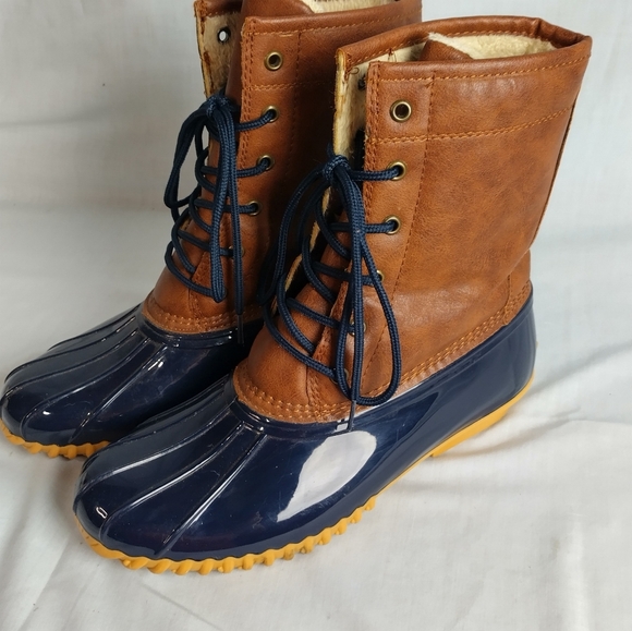 Sporto Duck Boots Womens 11 Dakota Winter Snow Rain Winter Brown Leather Lace Up - Picture 2 of 13